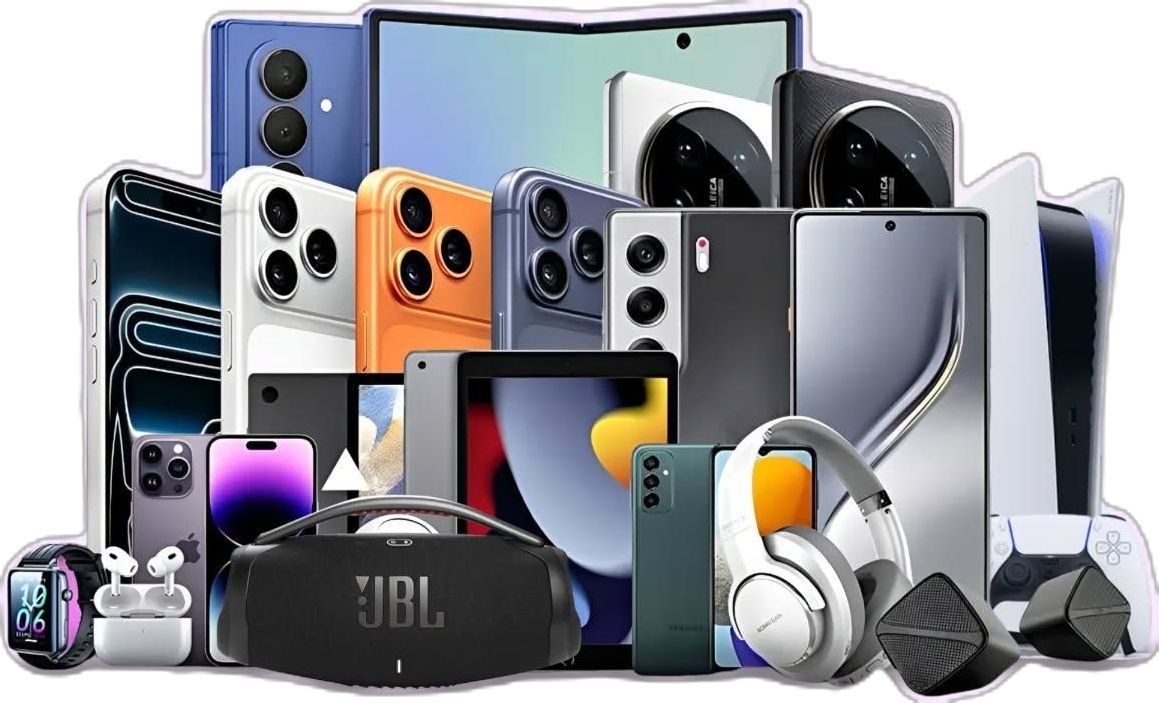 Phones, tablets, headphones, speakers and smart watches